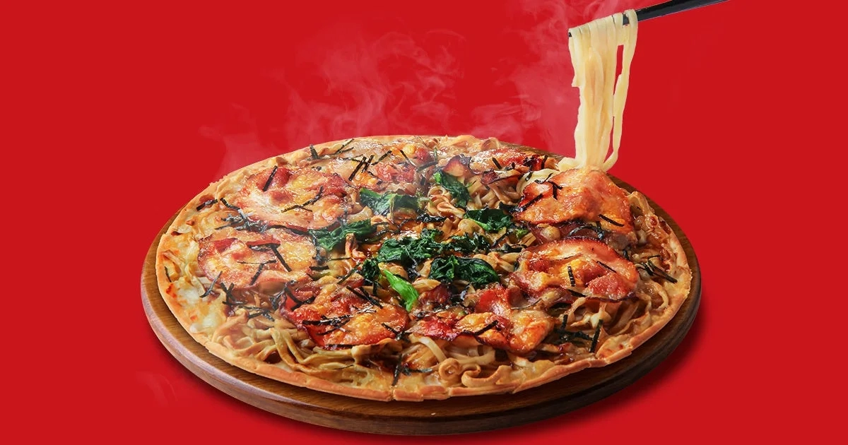Yokohama Iekei Ramen Pizza Closeup