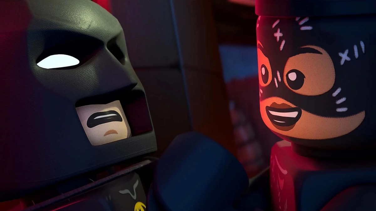 LEGO Batman and a character resembling Catwoman