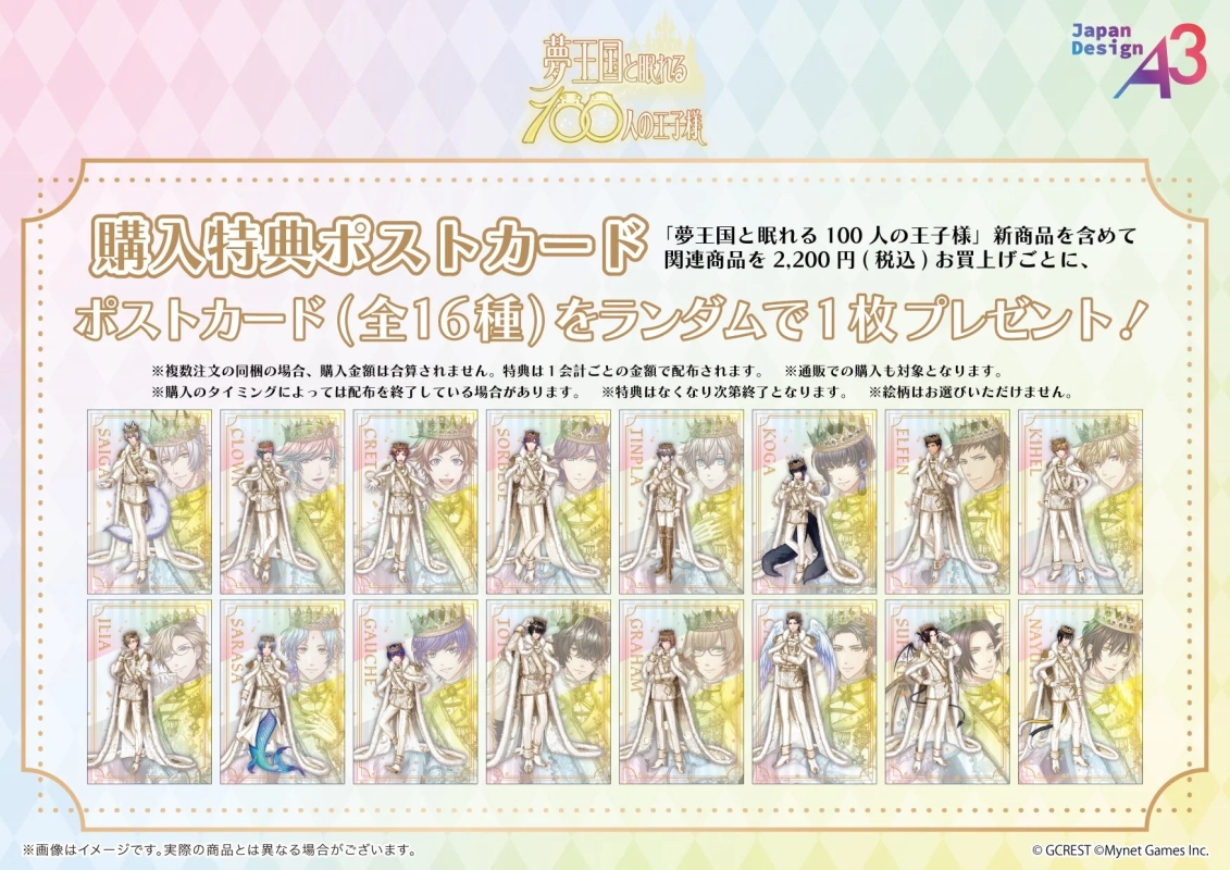 Yume100 Purchase Bonus Postcards