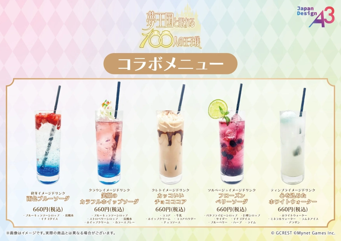 Yume100 Collaboration Cafe Drinks 1