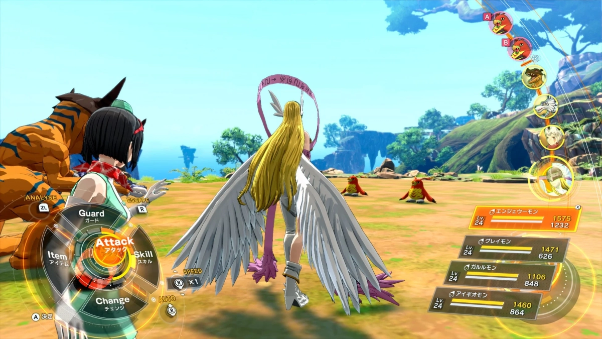 Digimon Story: Time Stranger battle UI