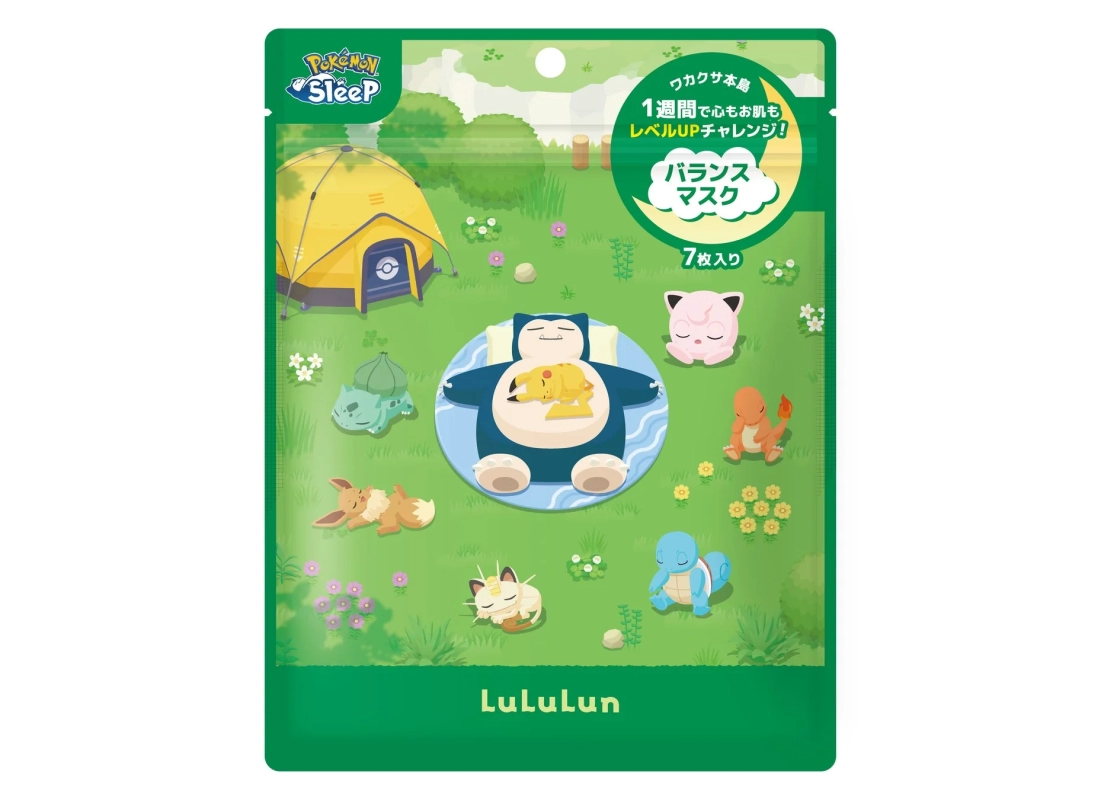 LuLuLun Pokémon Sleep Design Mask (Wakakusa Main Island Scent)