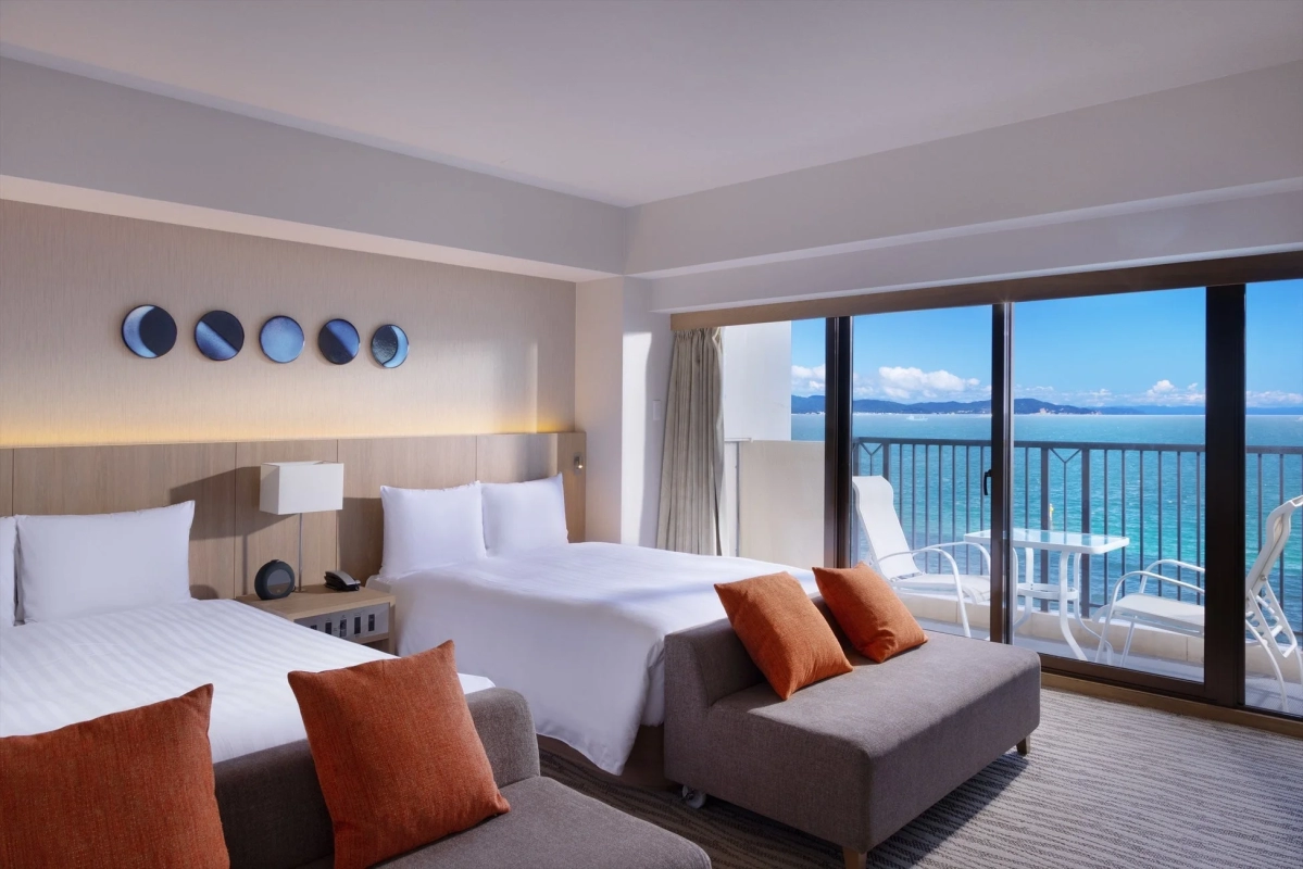 Ocean view hotel room