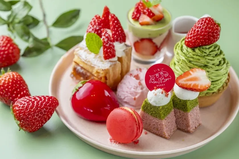 Shizuoka Matcha and Strawberry Sweets Plate