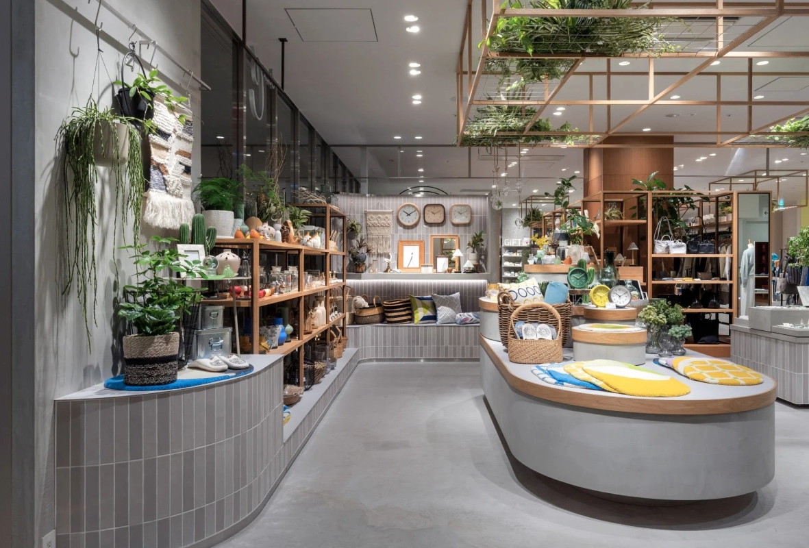 deux C Store Interior with Plants