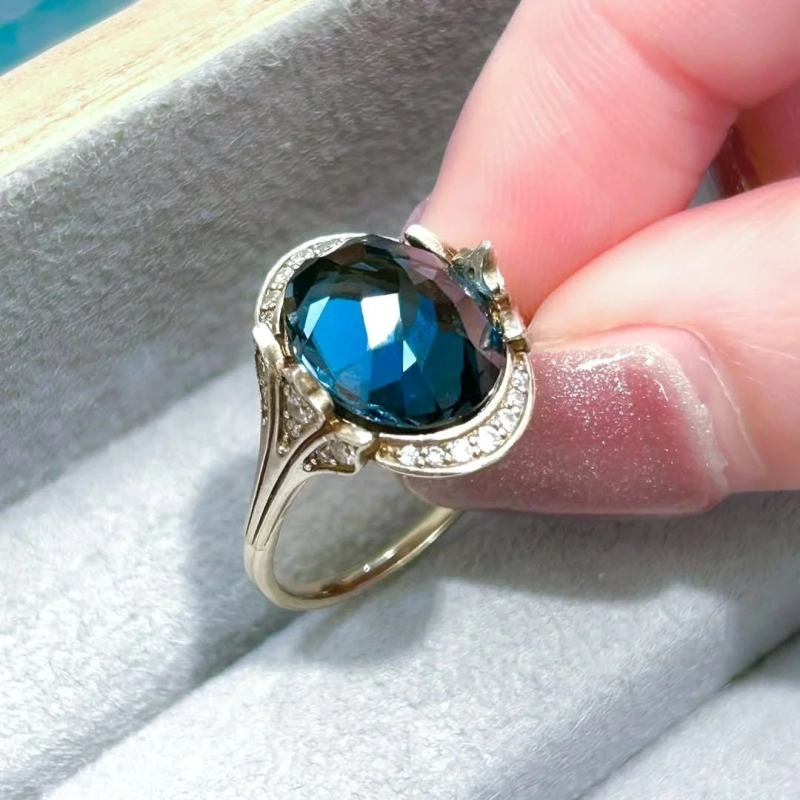 Blue gemstone ring