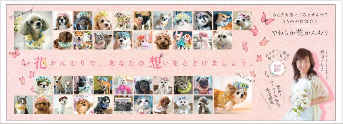 Main image of dogs and cats with soft flower crowns